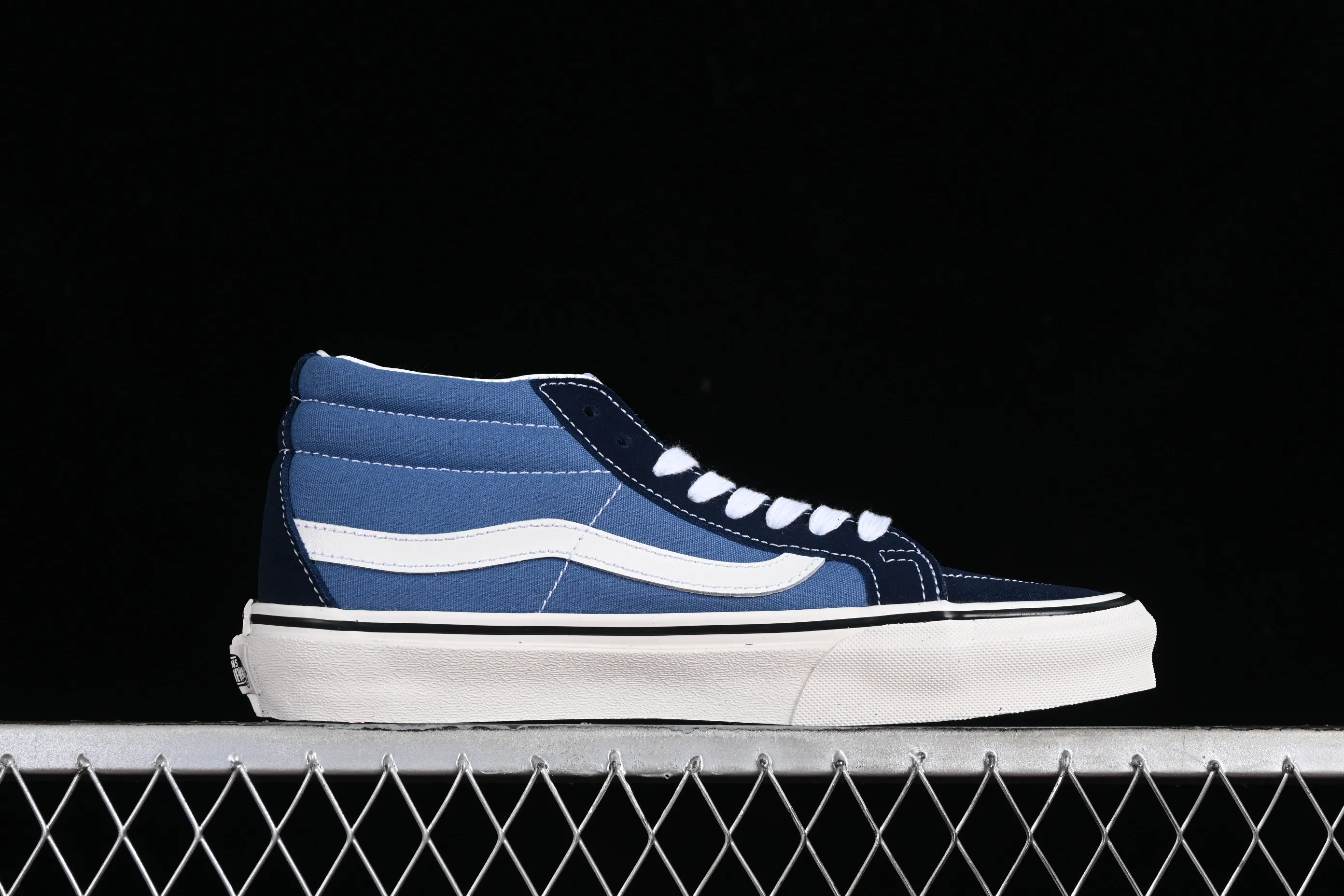 All categories Vans Vans series Vans Mid Vans China Vans Sk8-Mid Vans official navy blue mid-top retro classic casual canvas shoes VN0A391F5TU